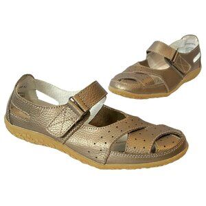 SPRING STEP Streetwise MARY-JANE Bronze LEATHER Flat COMFORT Shoes Sz 10.5/EU 41